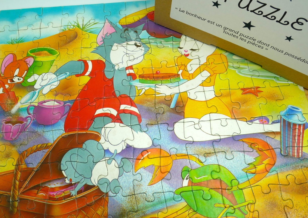 Puzzles Tom et Jerry à la plage 100 pièces - MB