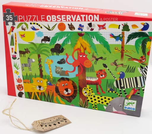 Puzzle observation « la jungle » 35p - DJECO