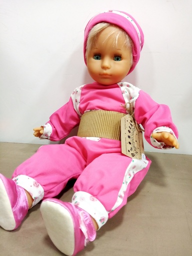 Ma poupée en pyjama rose 45 cm - FAMOSA