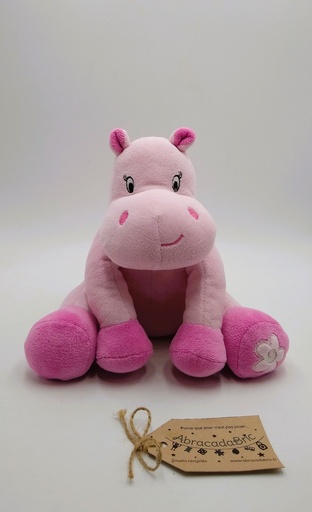 Hippopotame rose 20cm - BEBiSOL