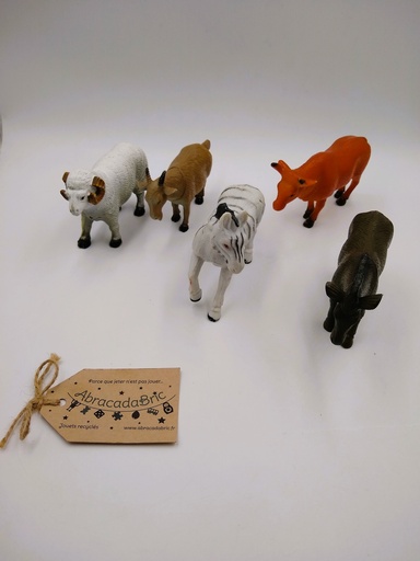 5 figurines animaux 
