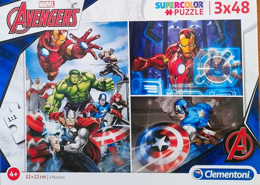 Puzzle Avengers 3x48p - CLEMENTONi