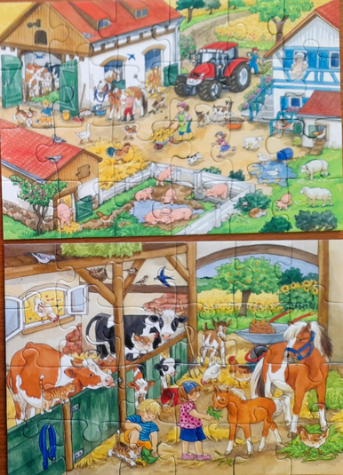 Puzzle "Le bonheur à la ferme" 2x24p - RAVENSBURGER 