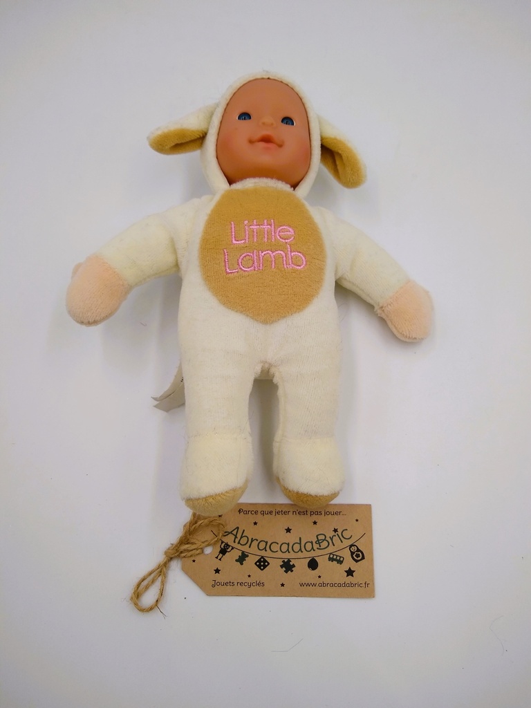 Poupon "little lamb" beige 20cm - DOLLS WORLD