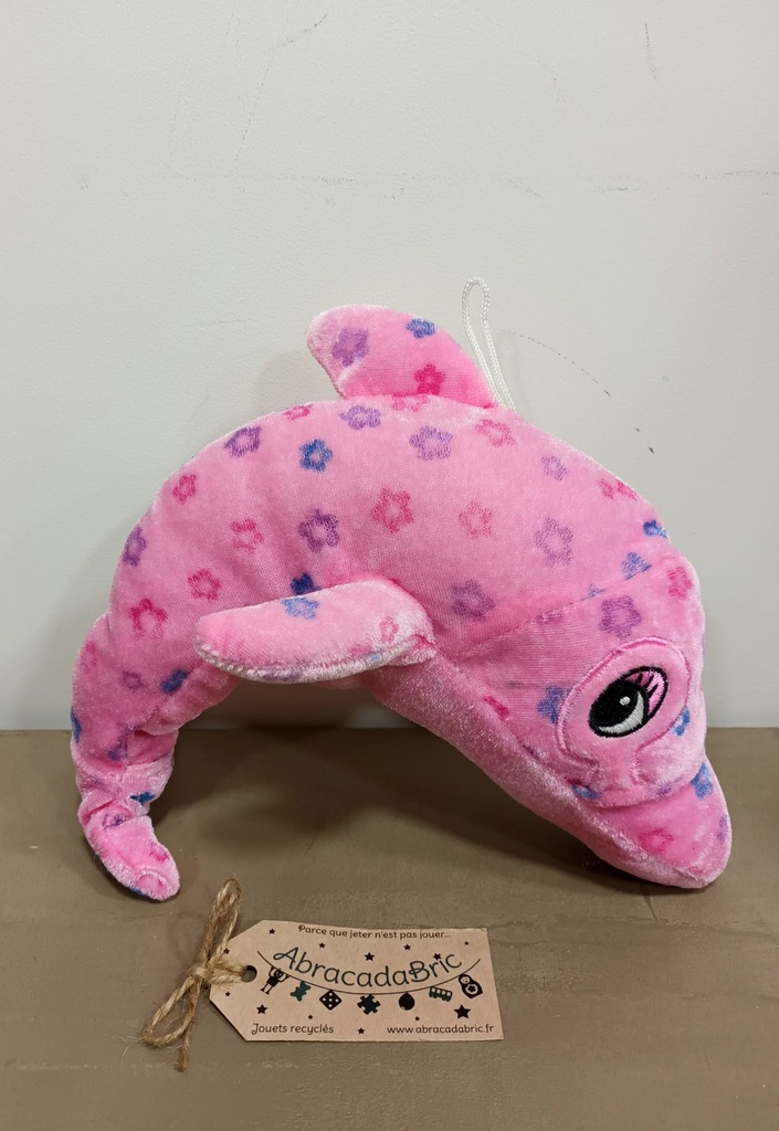 Peluche dauphin rose 