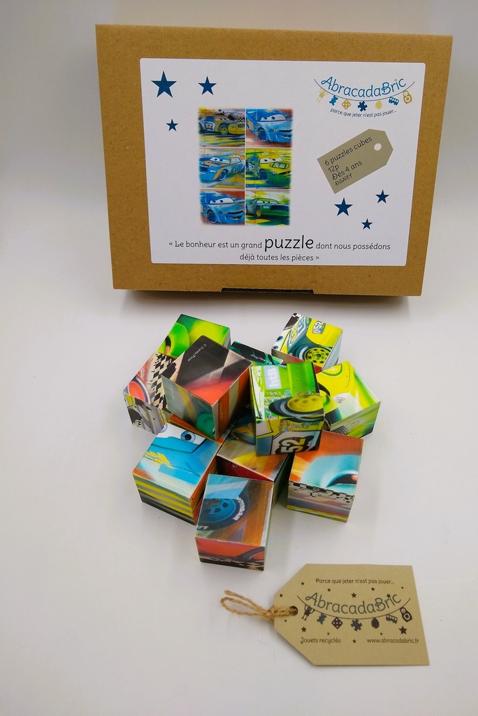 6x Puzzles Cubes Cars 12p - DiSNEY