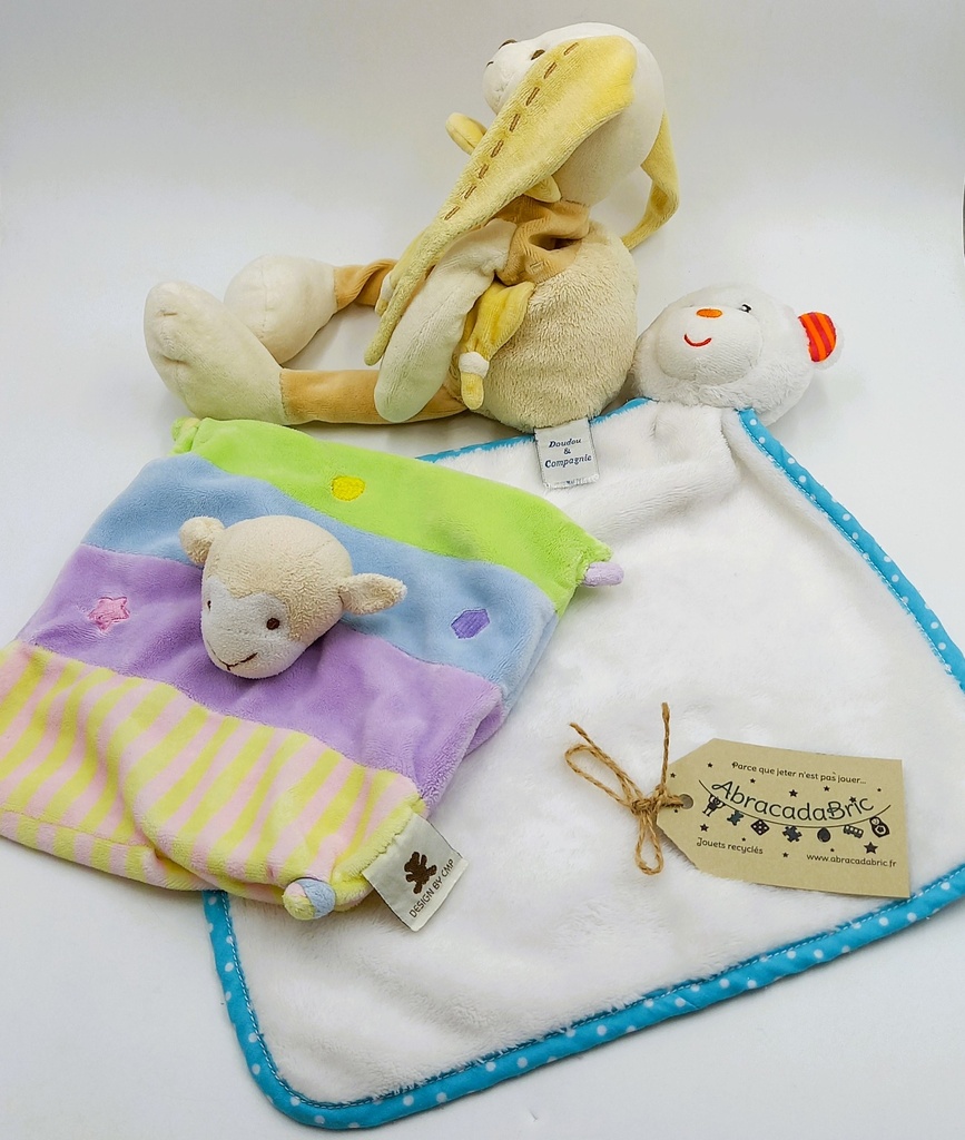 Lot doudou pour l'éveil de bébé