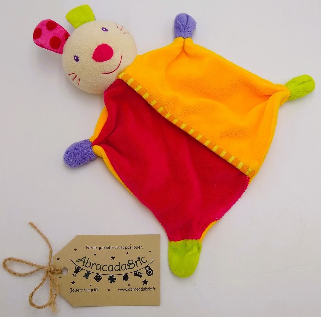 Lapin rouge et orange - BABY CLUB