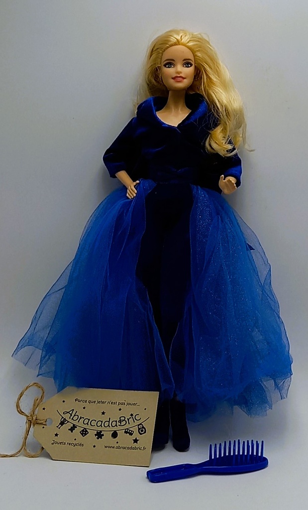 Barbie robe de soirée bleue- MATTEL 