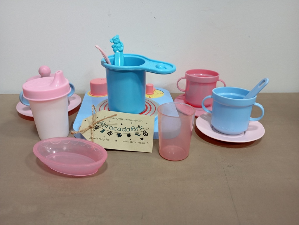 Kit repas de bébé rose et bleu