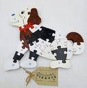 Puzzle "chien l'alphabet et les chiffres" en bois 