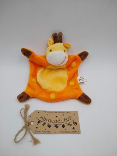 Doudou vache orange 10cm