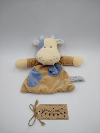 Vache marron et bleu 18cm - TiAMO