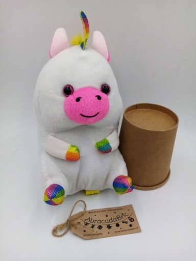 Licorne blanche & rose 20cm - BANANAS