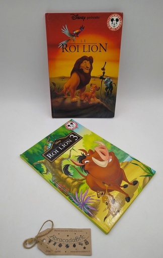 Lot x2 livres "Roi Lion 1 et 3" - HACHETTE