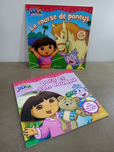 Lotx2 livres "La course de poneys" & "Dora et son doudou" - ALBiN MiCHEL