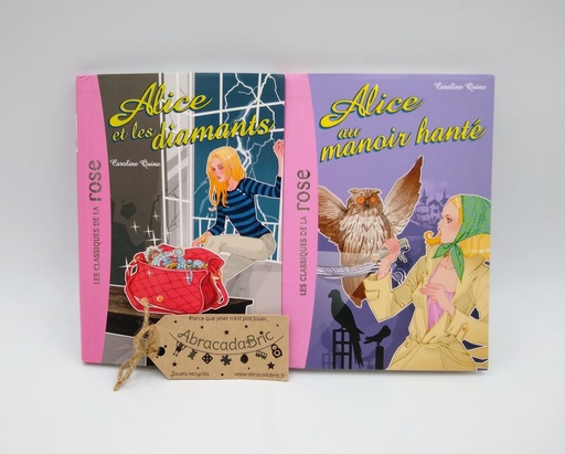 "Alice et les diamants" & "Alice au manoir hanté" - BiBLiOTHEQUE ROSE