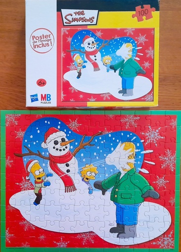 Puzzle " les Simpsons à la neige" 100p - HASBRO