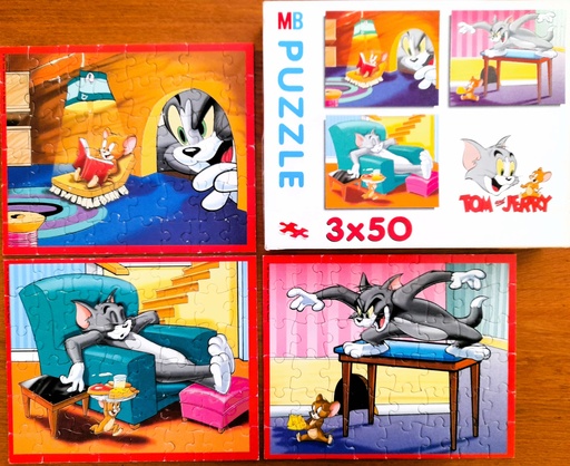 Puzzle Tom et Jerry vintage 3x50p - MB