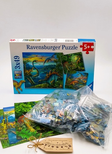 Puzzle "les dinosaures" 3x49p - RAVENSBURGER