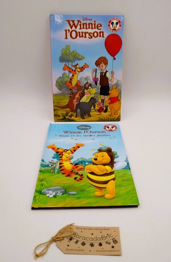 Lot x2 Livres "Winnie l'Ourson" et "Winnie et les abeilles géantes" - HACHETTE