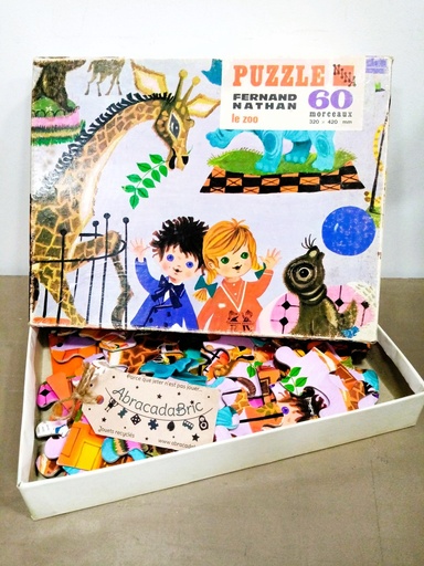 Puzzle Zoo vintage 60p - NATHAN  
