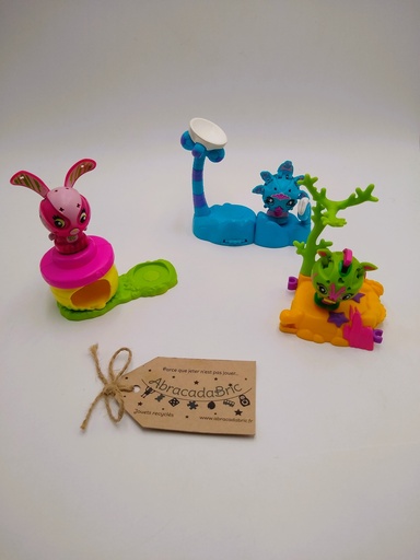 Lot x3 figurines Zoobles - SPiN MASTER