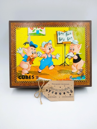 Malette puzzles cubes en bois Disney Vintage - GARNiER