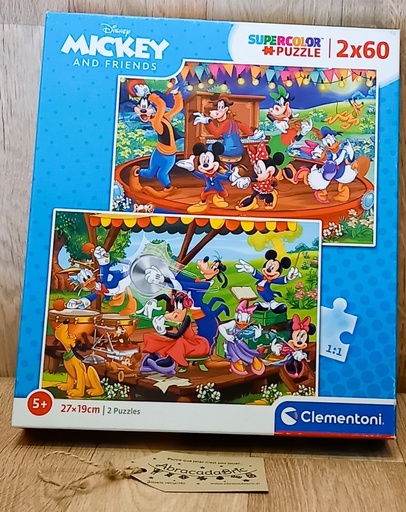 Puzzles Mickey & friends 2x60p  - CLEMENTONi