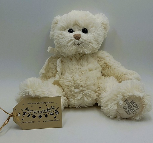 Peluche ours blanc 27cm - BUKOWSKi