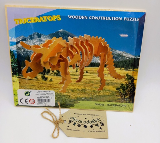 Triceratops construction/puzzle - WOODEN 