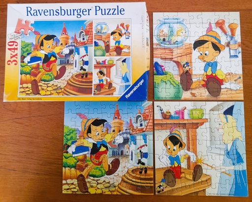 Puzzle "pinocchio" 3x49p -RAVENSBURGER  