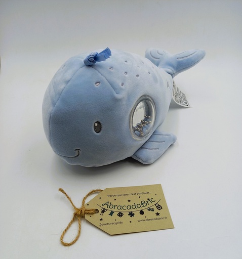 Ma Baleine bleue 27 cm- MOTS D'ENFANTS 