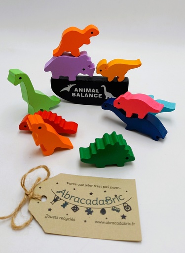 Jeu d'équilibre dinosaures bois - MONTESSORi