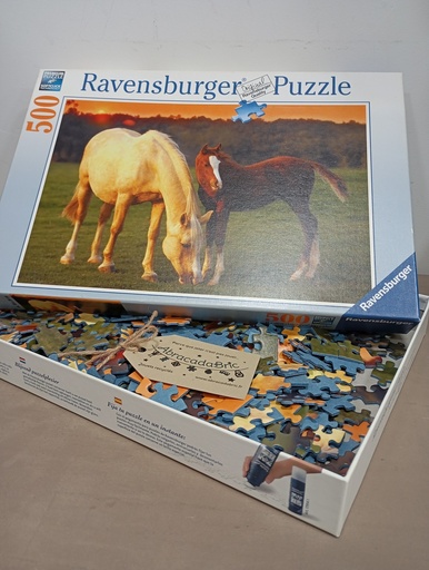 Puzzle "Chevaux au coucher du soleil" 500p - RAVENSBURGER 