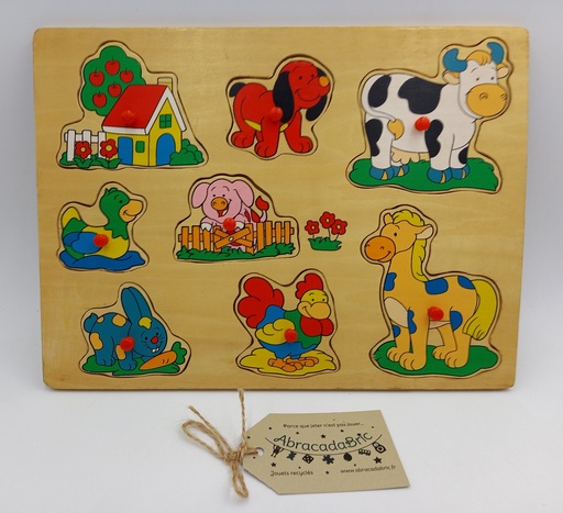 Puzzle en bois "la ferme" 8p - CMP